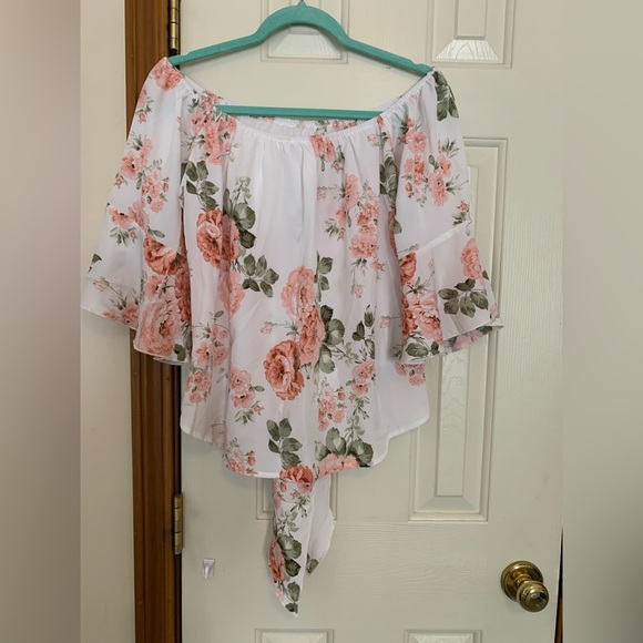 Beautiful, vintage, floral, print blouse size X large - Picture 13 of 13